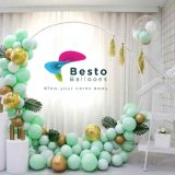 Minty Green Balloon Garland Decoration - Round