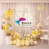 Mild Yellow Balloon Garland Decoration - Round