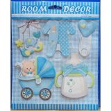 Its a Boy 3D Wall Decor Stickers Cart