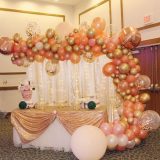 Peach Gold Theme Party Decoration