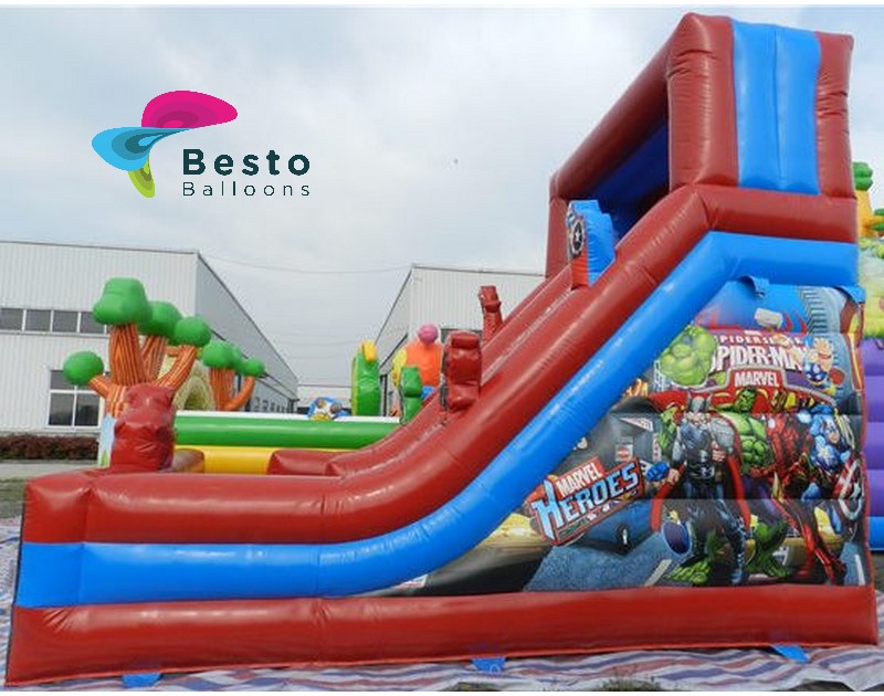 Avengers Inflatable Slide and Bouncing Combo Rental Service for Karachi Only