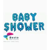 Baby Shower Blue Alphabet Foil Balloons