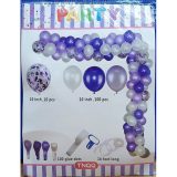 Purple & Pearl White Confetti DIY Balloon Garland Kit