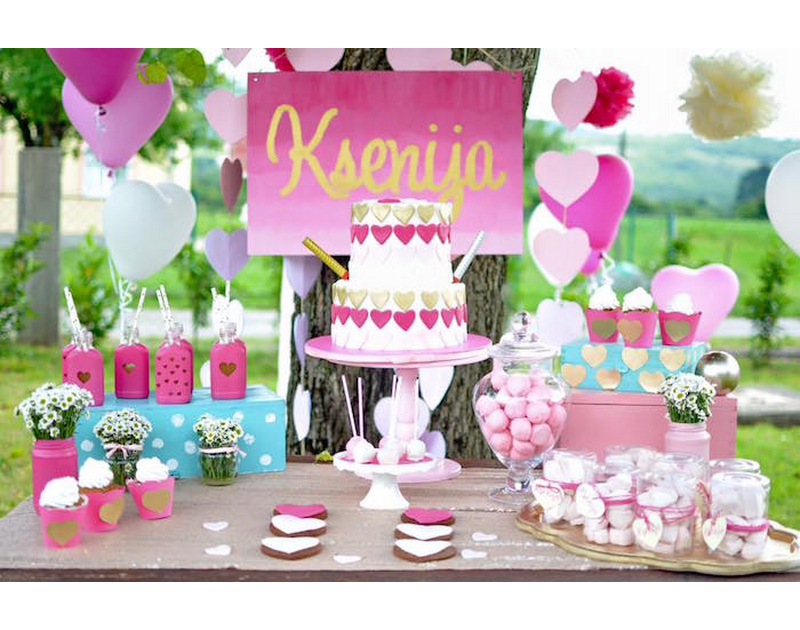 Pink Ombre's Party Theme Party Decoration