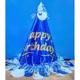 Happy Birthday Cap Frill Blue