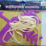 Bride To Be Chain Banner Foam Glitter Golden And Pink