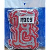 Bride To Be Chain Banner Velvet Glitter Silver And Red