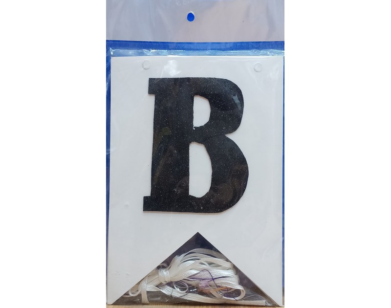 Bride To Be Foam Glitter Chain Black And White