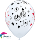 Customized Cards And Dice Double Side Print Balloons