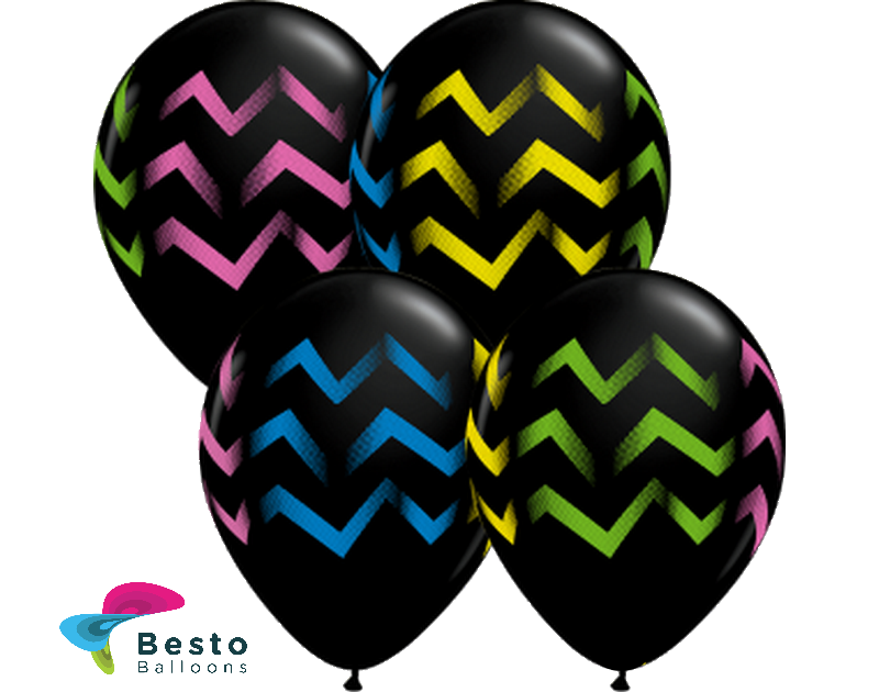 Customized Chevron Stripes Double Side Print Balloons (3)