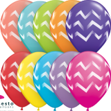 Customized Chevron Stripes Double Side Print Balloons