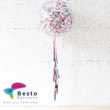 Multicolor Tassels Confetti Giant Balloon 24"