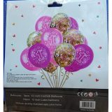 First Birthday Confetti Balloons Set Pink