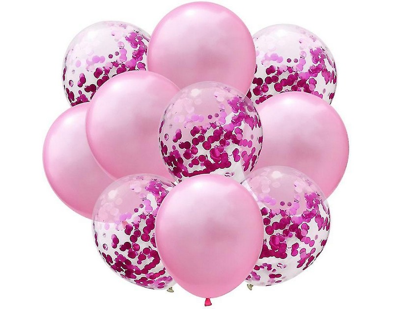 Glitter Confetti Latex Balloons 10 Pcs