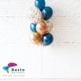 Latex Balloon Bouquet Midnight Copper 10Pcs Set