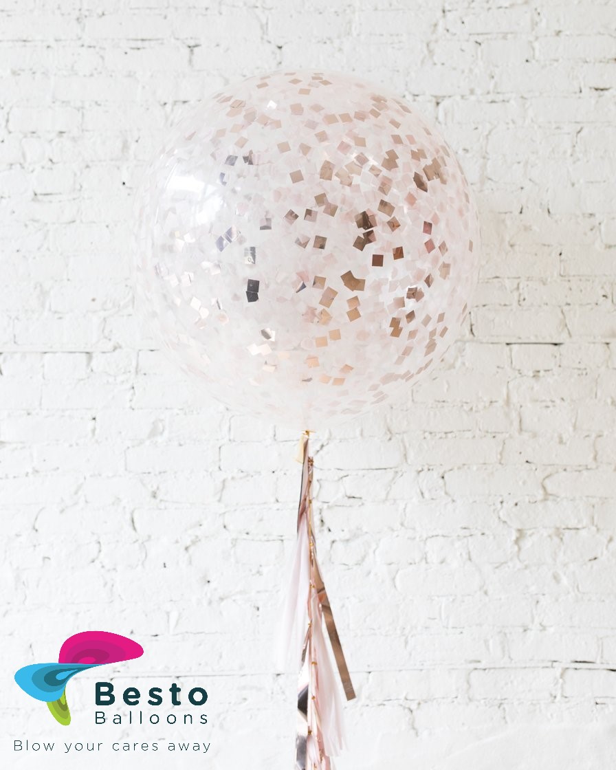 Modern Mauve - Confetti Giant Balloon 36"