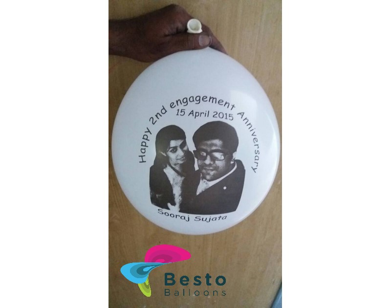 Customised Printing on Round Foil Balloon Single Color Double Side
