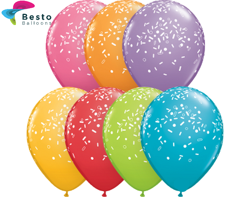 Customized Dots And Sprinkle Double Side Print Balloons