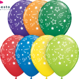 Customized Dots star and confetti Double Side Print Balloons
