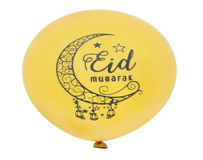 Eid Mubarak Decoration Latex Balloon 10 Pcs 2.8g 12"