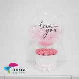 Pink Rose Hot Air Balloon Basket