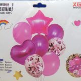 Foil and Latex Balloons Bunch 8 Pcs Set