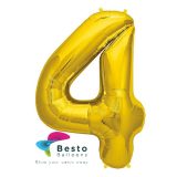 Number Foil Balloon 4 Golden