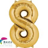 Number Foil Balloon 8 Golden