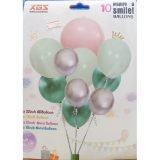 Foil Orbz and Latex Balloons Bunch 10 Pcs Set
