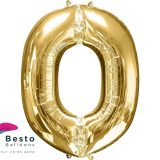 Golden Alphabet Foil Balloon "O"