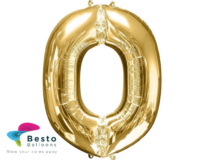 Golden Alphabet Foil Balloon "O"