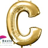 Golden Alphabet Foil Balloon "C"