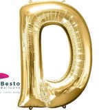 Golden Alphabet Foil Balloon "D"
