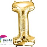 Golden Alphabet Foil Balloon "I"