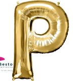 Golden Alphabet Foil Balloon "P"