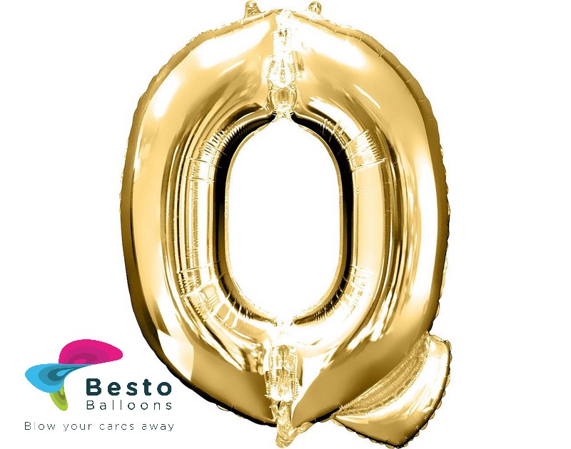 Golden Alphabet Foil Balloon "Q"