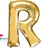 Golden Alphabet Foil Balloon "R"