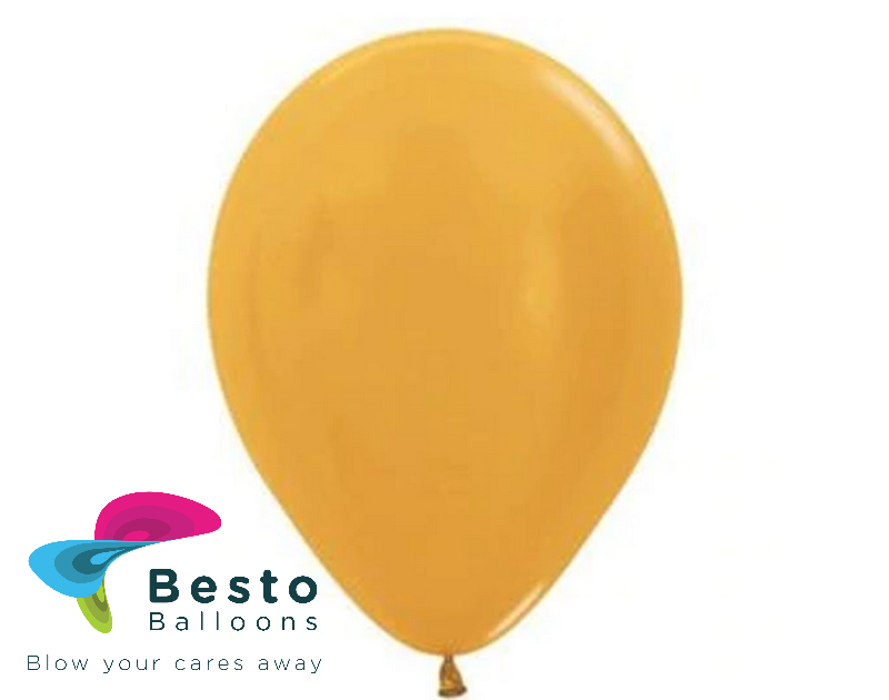 Golden Latex Balloon 9 inch