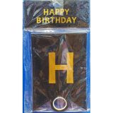 Happy Birthday Chain Black and Golden