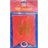 Happy Birthday Chain Red