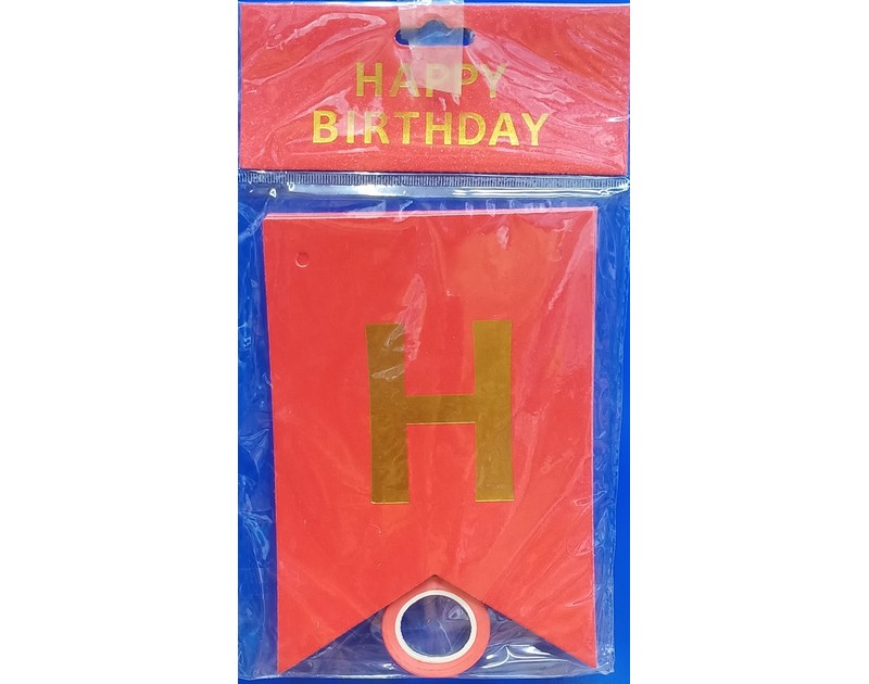 Happy Birthday Chain Red