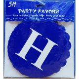 Happy Birthday Chain Banner Blue Round Small