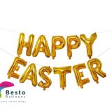 Happy Easter Golden Alphabet Foil Balloons