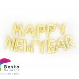 Happy New Year Alphabet Foil Balloon Golden 16"