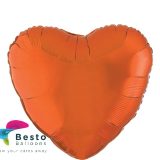 Orange Heart Shape Foil Balloon