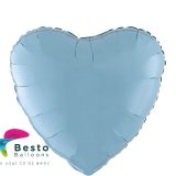 Pastel Blue Heart Shape Foil Balloon