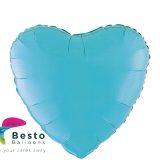 Sea Blue Heart Shape Foil Balloon