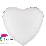 White Heart Shape Foil Balloon