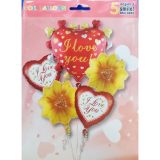 I Love You Foil Balloons Set