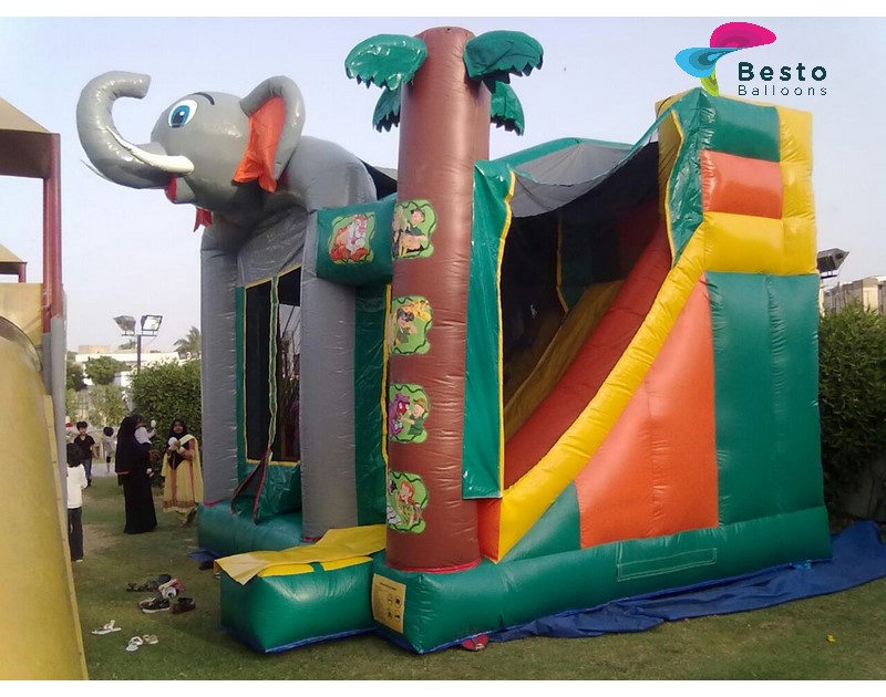 Jungle Inflatable Slides and Bouncing Combo Rental Service